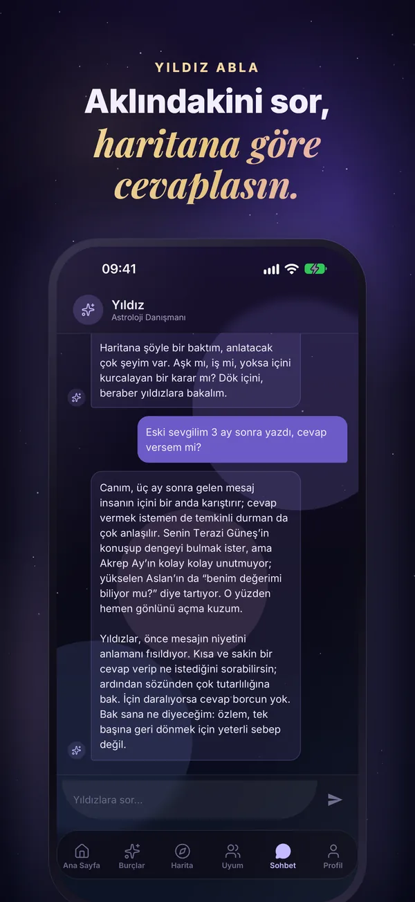 Yıldız abla sohbet ekranı